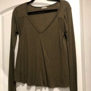 Intimately Free People Olive Green Vneck